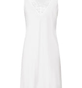 Kalea Floral Tulle Cotton Tank Nightgown | Off White 74784-102